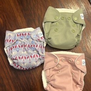 Grovia newborn all in one cloth diaper set of 3